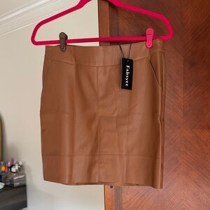 Tan Pencil Skirt for Women soft